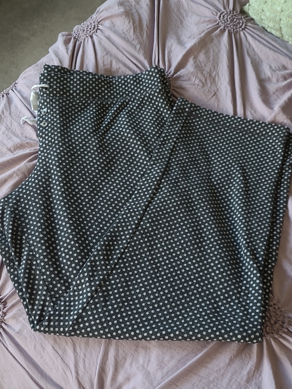 Polka Dot Lounge Pants - Black with White Dots
